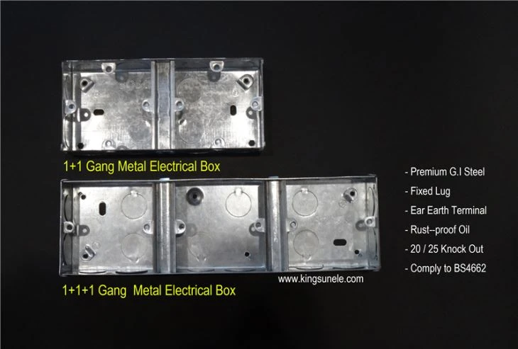 2 Gang Steel Box